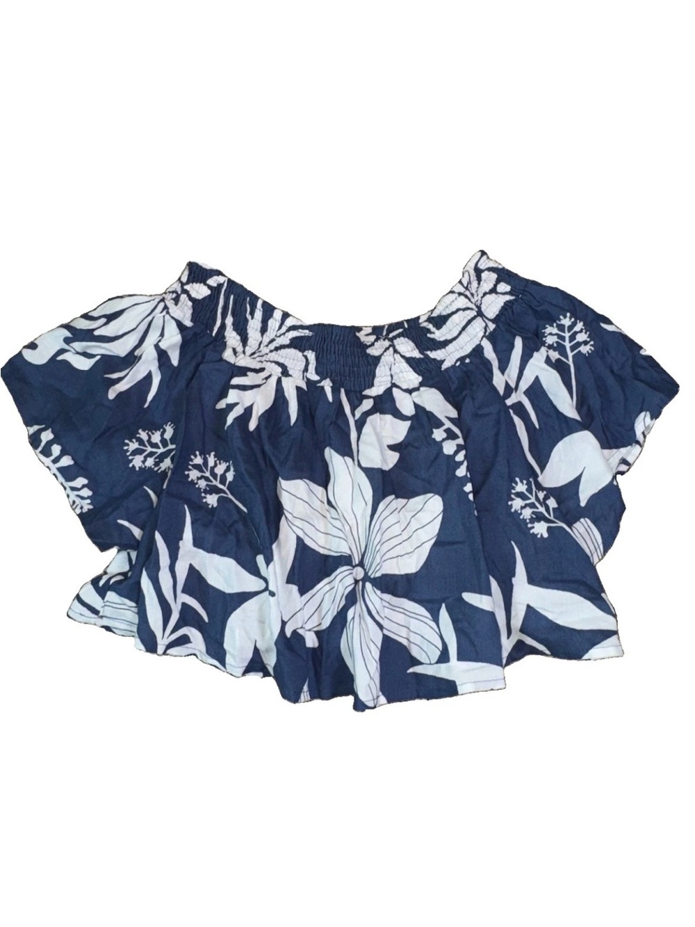 Salty Lemon Boho 2 Piece Set Sage Hibiscus Floral Crop Top Wide Leg Pants M NEW - Picture 4 of 16